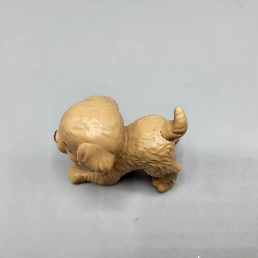 Dollhouse Barbie Doll Pets Puppy Dog Playing Position Beige/Tan